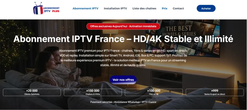 Abonnement IPTV Plus